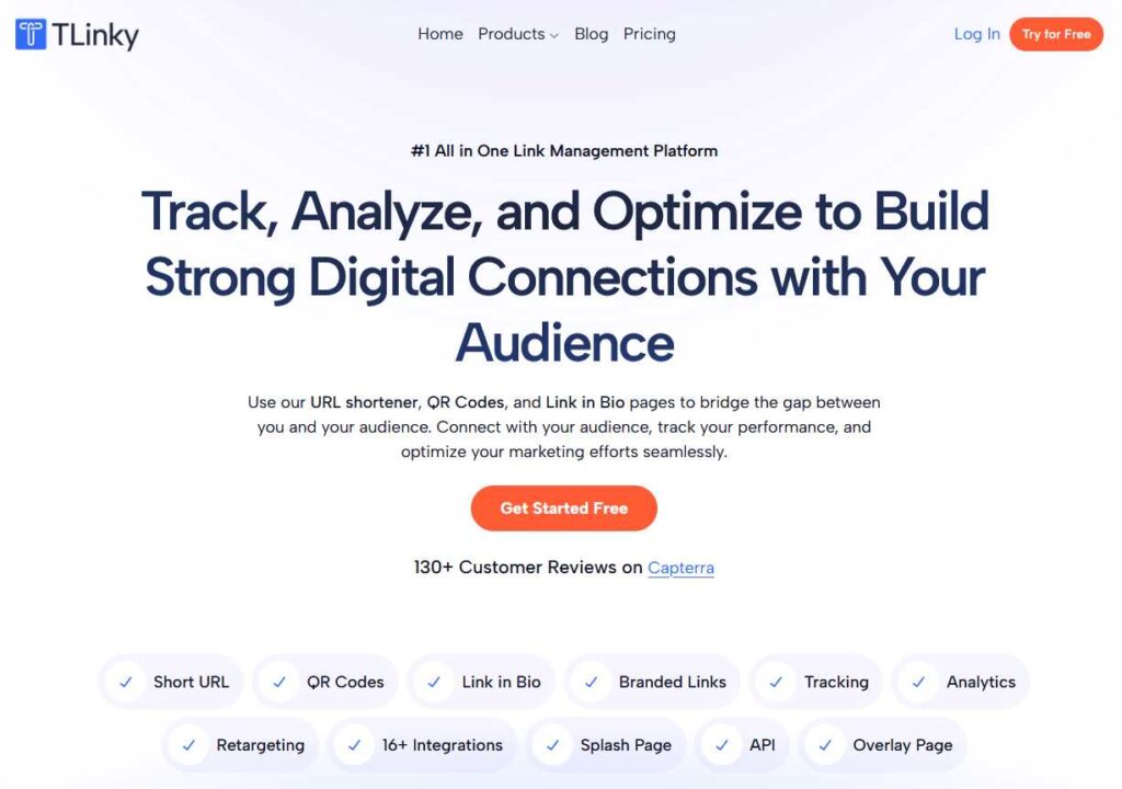 TLinky - Best URL shortener to create a short link