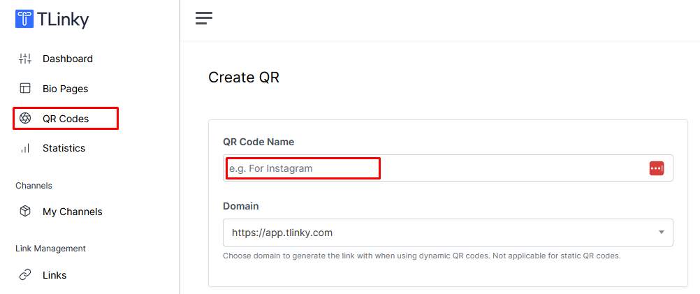 Step 3: Access the QR Code Creation Page