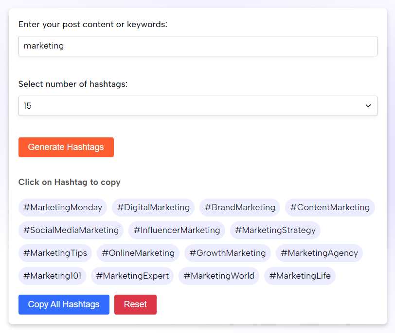 Free Hashtag Generator for Facebook