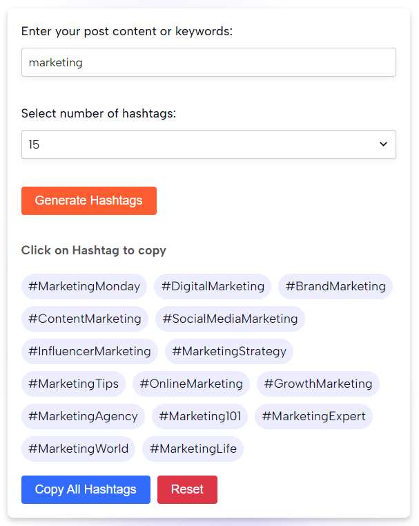 Best Free Facebook Hashtag Generator [AI Powered]
