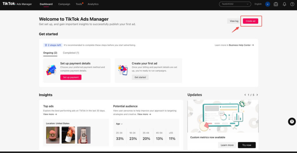 TikTok Ads Manager
