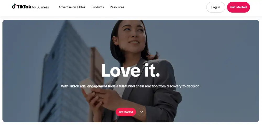 Go to ads.tiktok.com
