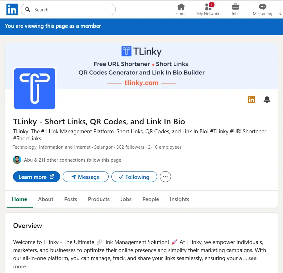LinkedIn Company Page