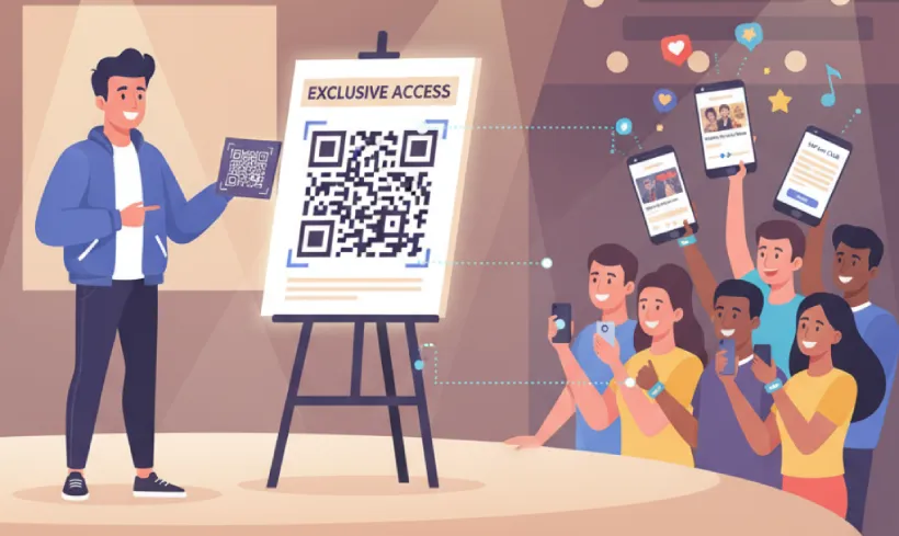 Access exclusive fan content with QR Code