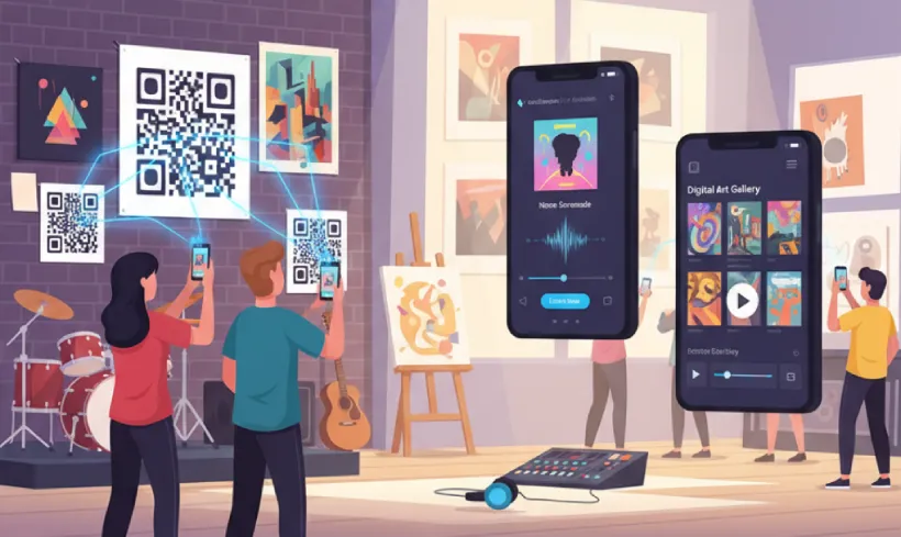 Share music and art instantly via QR Code