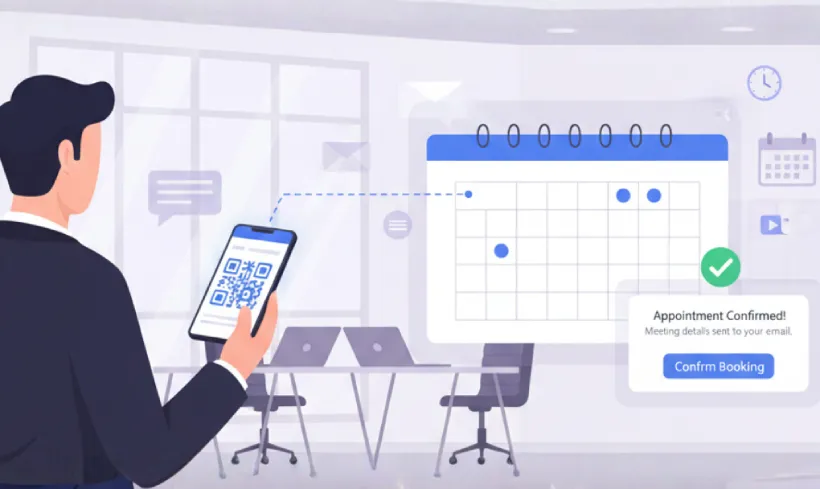 Book consultations and meetings using QR Code