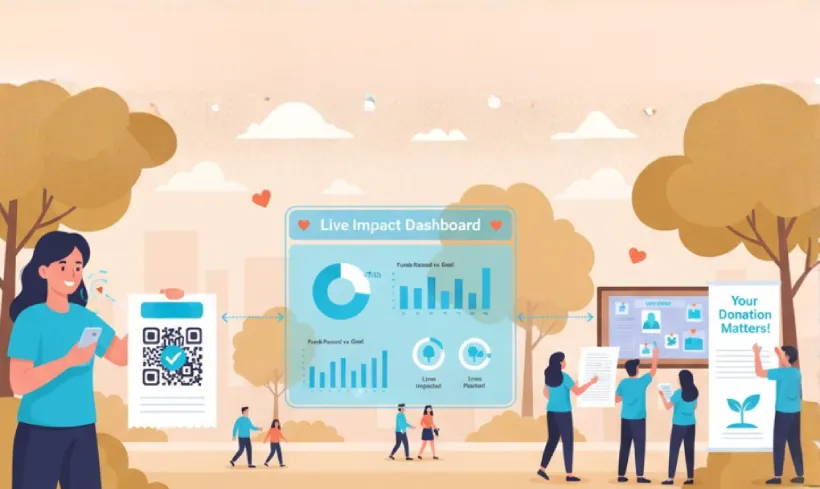 Show donation impact and project progress through QR Codes