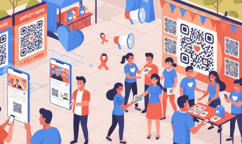 Use QR Codes to share campaign stories, videos, and petitions