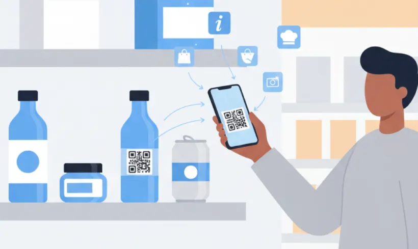 Access product details and ingredients using QR Codes on packaged goods