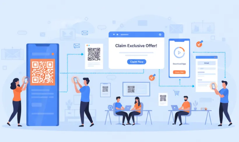 Instant landing page access with QR Code