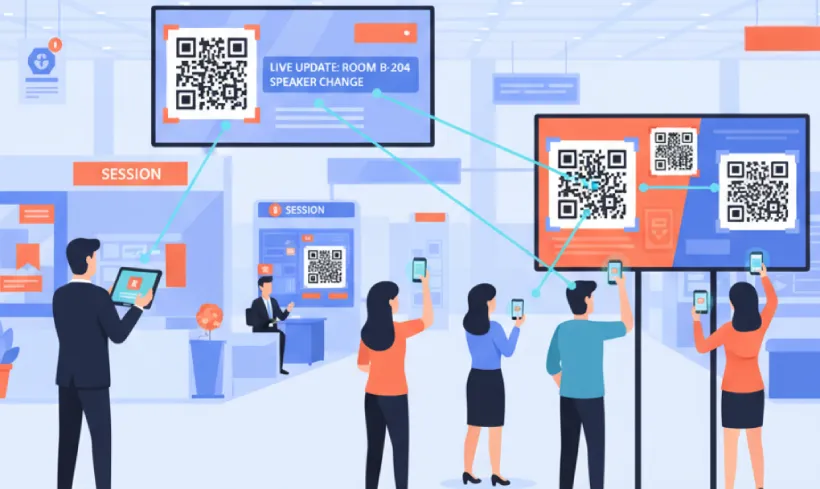 Push real-time announcements with QR Code