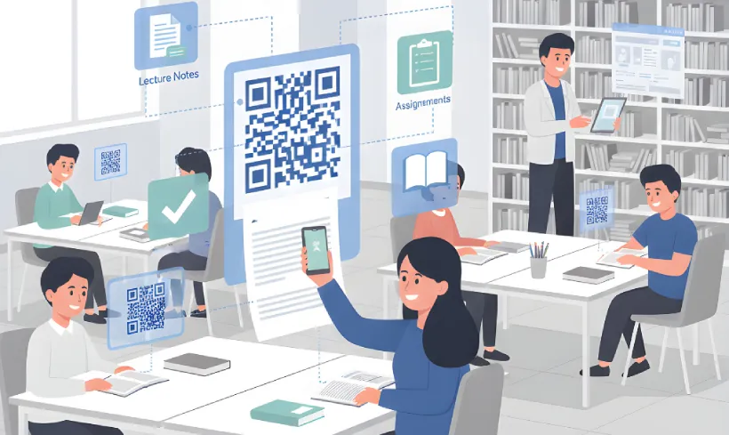 Access study materials and notes using QR Codes in schools