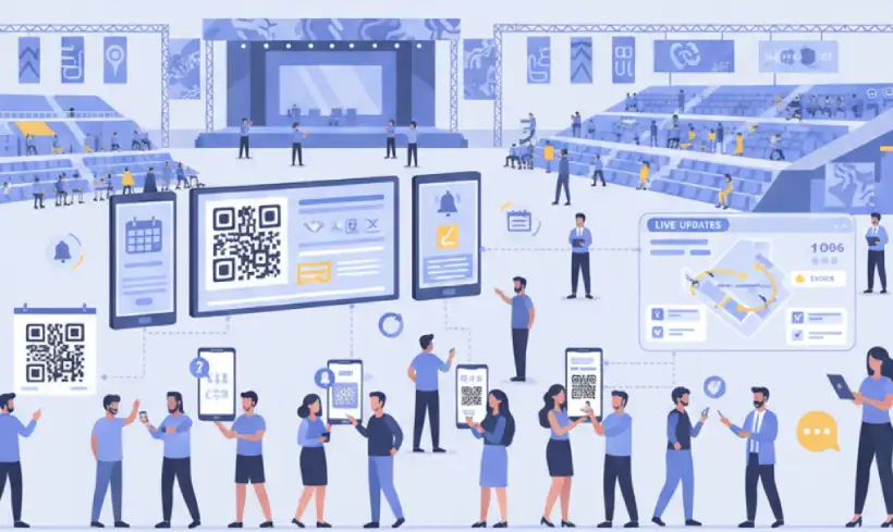 Share live event updates with QR Codes