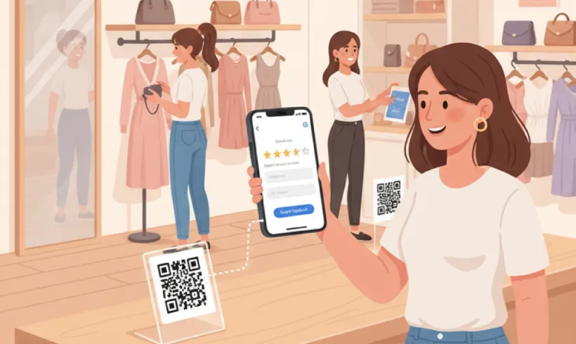 Collect style preferences and reviews via QR Code