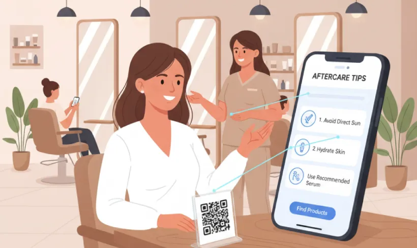 Access post-visit guidance using QR Code