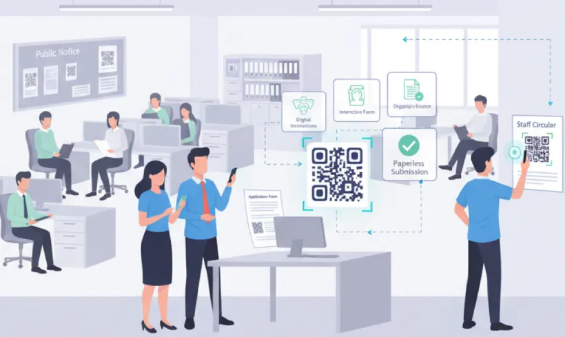 Digitize public office documents with QR Codes