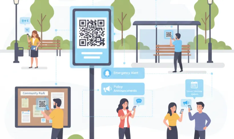 Share updates and announcements via QR Codes for government