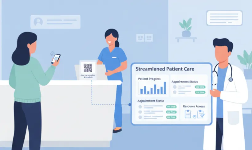 Access medical info and appointments using QR Codes in healthcare