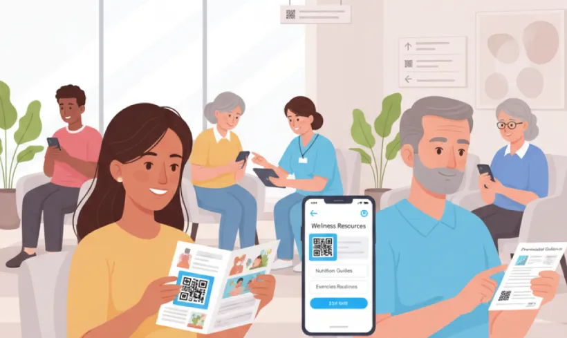 Provide health resources and guidance via QR Code
