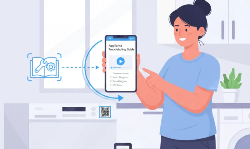 QR Code for DIY guides and appliance manuals