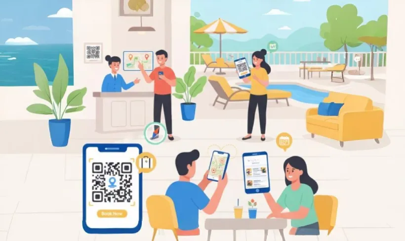 Access hotel room info using QR Code