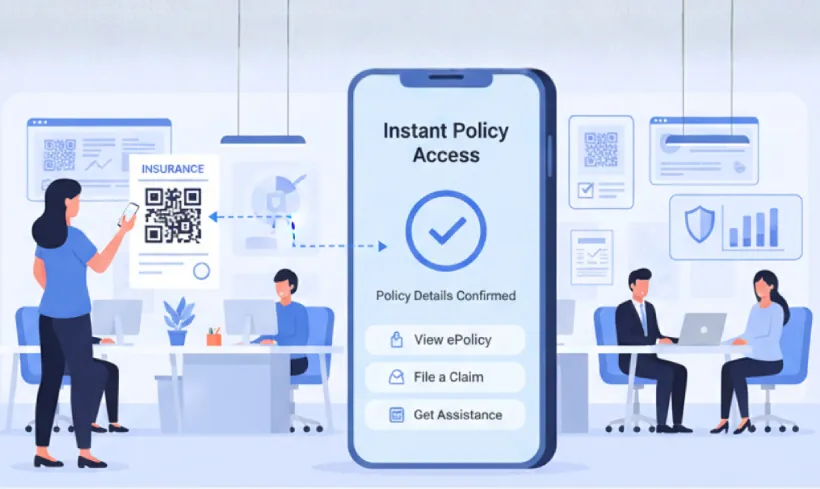 Access insurance policies and coverage details via QR Codes