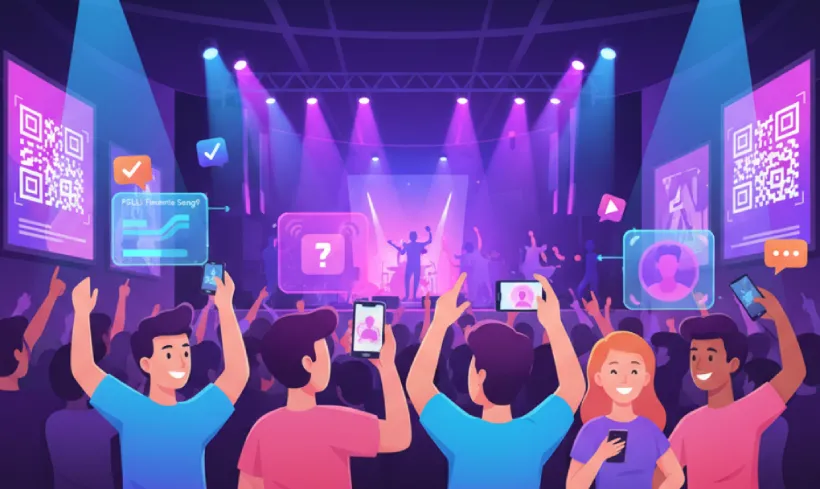 Engage fans with interactive QR Codes for shows and events