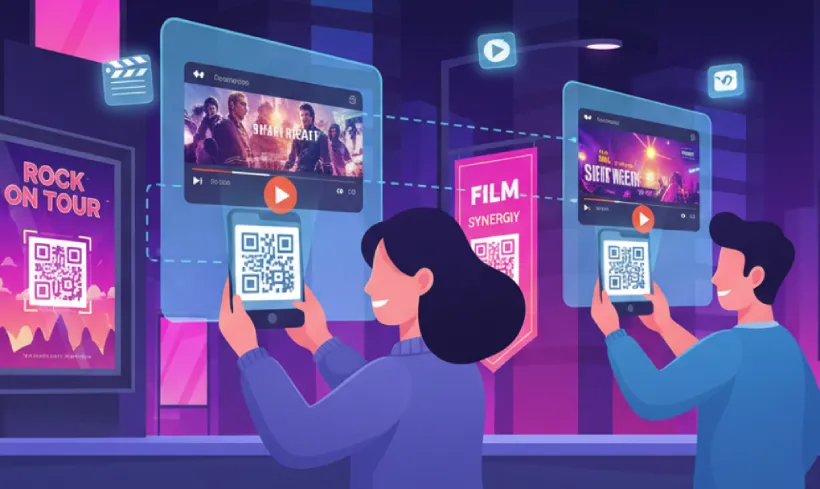 Stream trailers and exclusive media via QR Codes