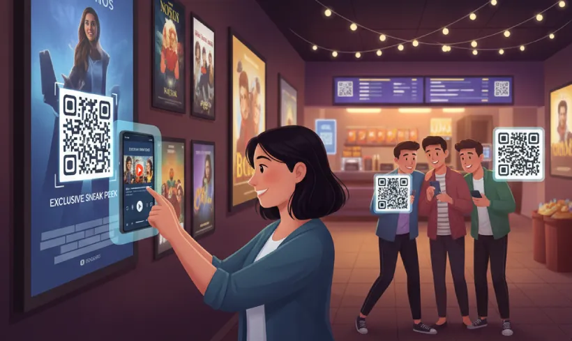 Access trailers and bonus content via QR Code