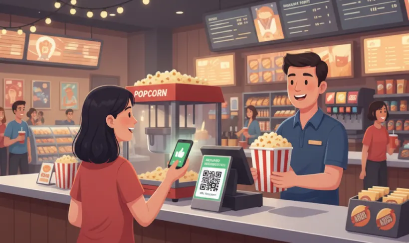 Claim cinema discounts and offers with QR Code