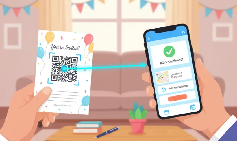 Send event invites via QR Code