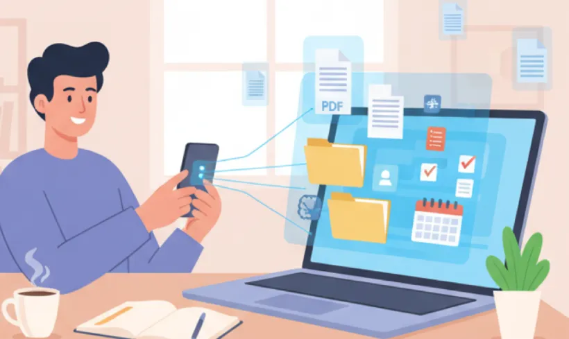 Access documents and notes using QR Code
