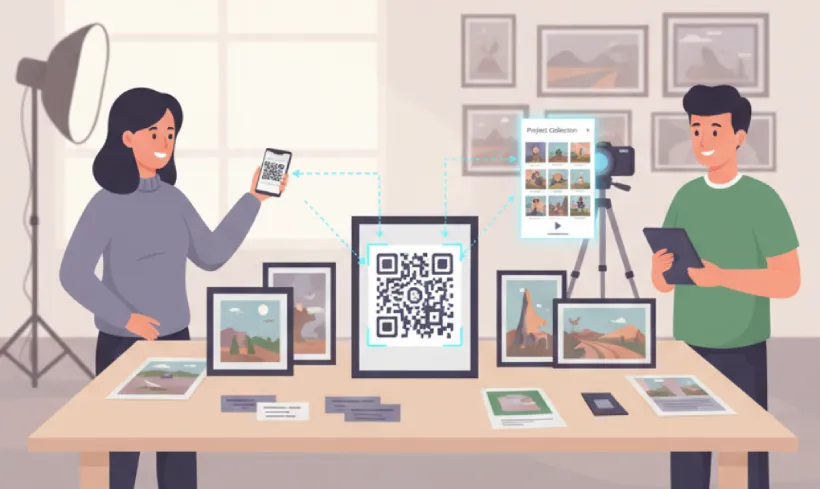 View portfolio galleries using QR Code