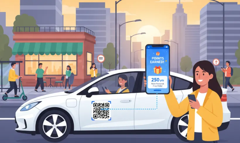 Claim ride discounts and offers using QR Code