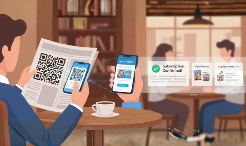 Subscribe or purchase magazines via QR Code
