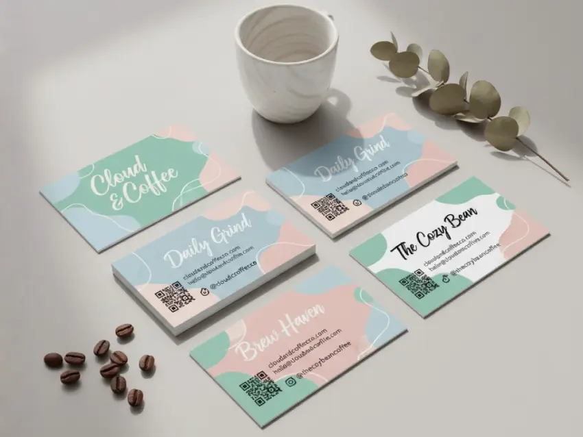 Professional business card with QR Code