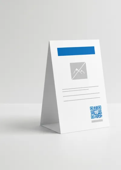 QR Codes on Table Tents