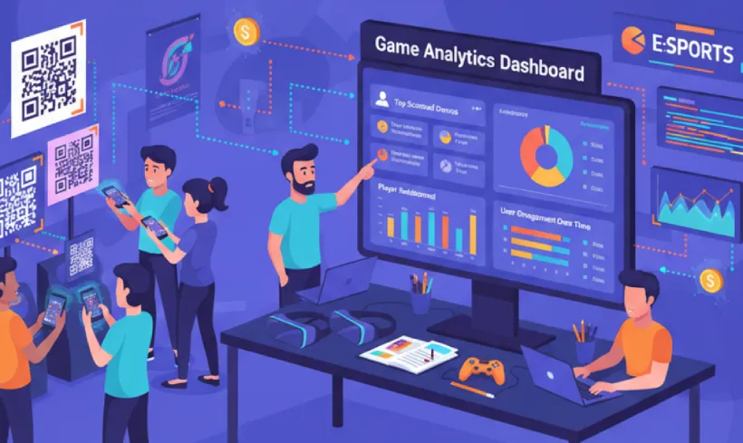 Track game engagement and player behavior using QR Codes analytics