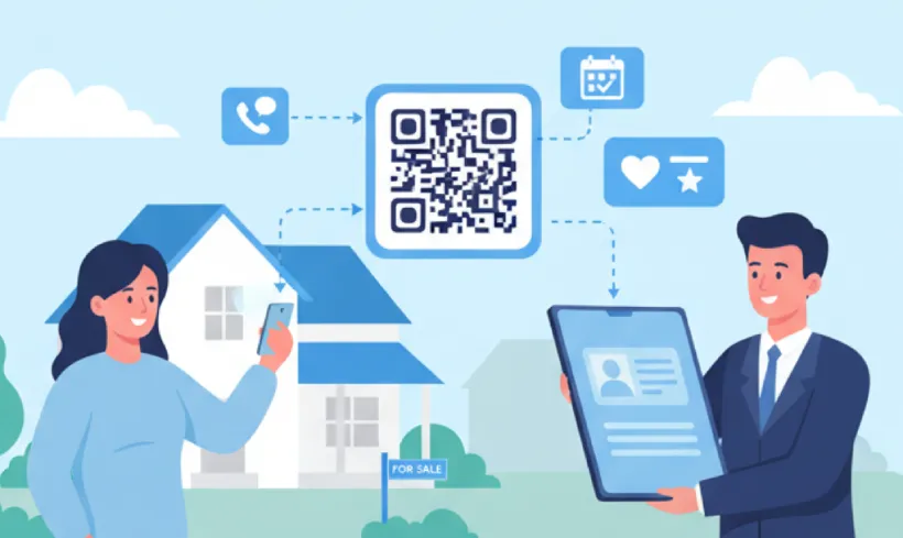 Share agent info and schedule visits using QR Codes