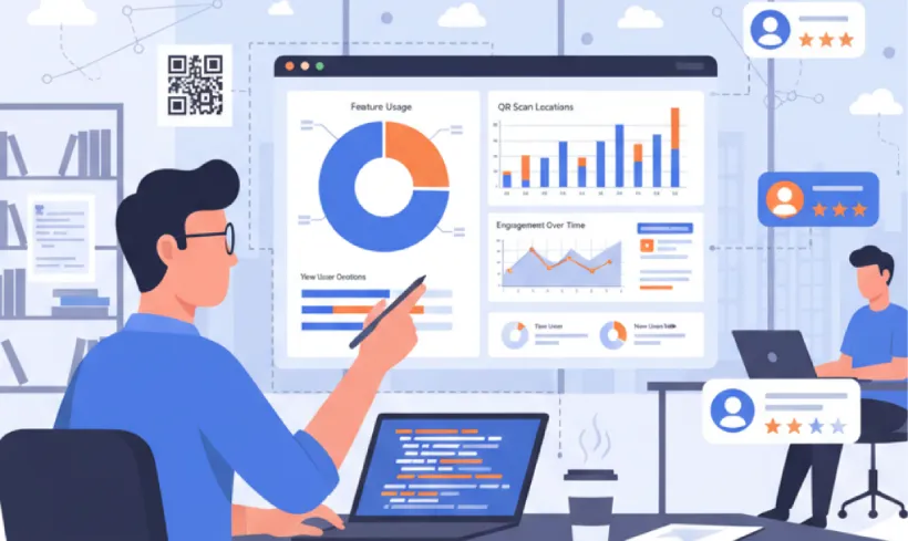Track app usage and engagement through QR Codes analytics
