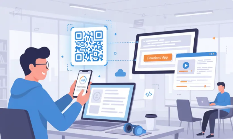 Scan QR Codes to download apps and access developer tools instantly