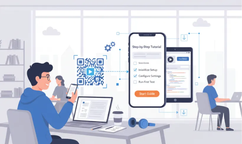 Access setup guides and tutorials via QR Codes for smooth onboarding