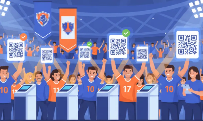 Scan QR Codes for instant sports tickets and stadium access