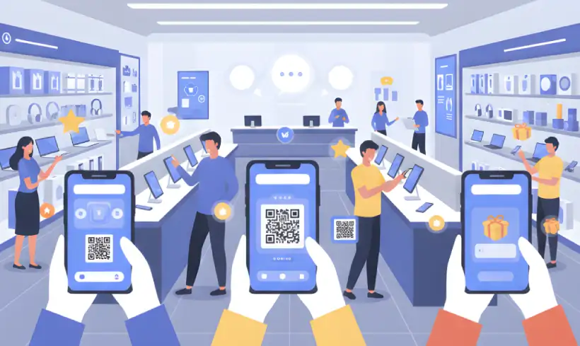 Engage customers in electronics with QR Code