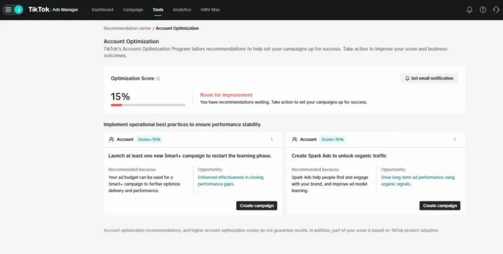 TikTok Account Optimization