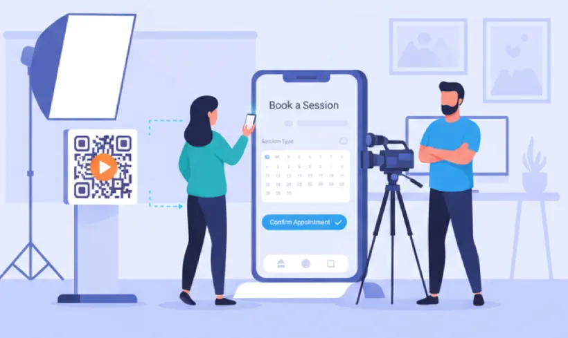 Book video sessions with QR Code