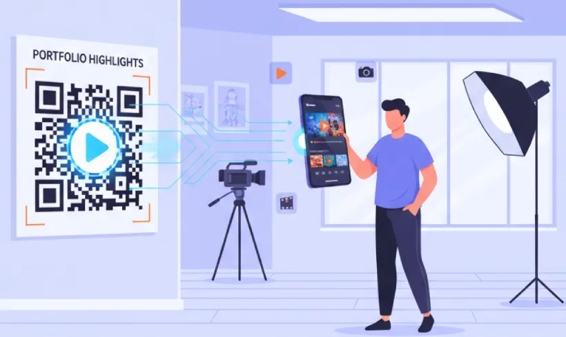 QR Code to watch video projects