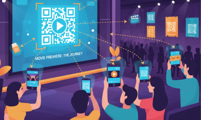 Share film premieres via QR Code