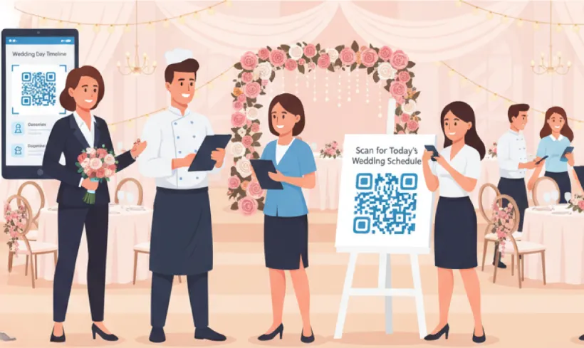 Share wedding schedules instantly with QR Code