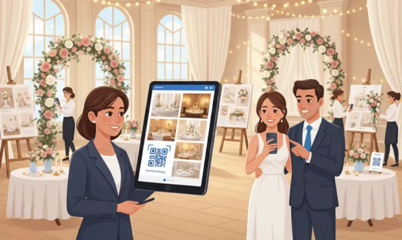 Explore wedding ideas and services using QR Code